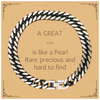 CPA Cuban Link Chain Bracelet - A Rare and Precious Gift for Graduation, Christmas, and Veterans Day to Inspire Confidence and Hope