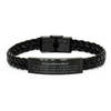 Grandmother Braided Leather Bracelet - A Unique Token of Appreciation for Grandma on Christmas, Mothers Day, and Special Occasions - Engraved with Love, Gratitude, and Endurance