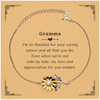 Sunflower Bracelet for Grandma - A Token of Appreciation and Love, Perfect Birthday Gift for Her, Engraved with Caring Nature