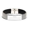 Pappy Stainless Steel Bracelet - Enduring Love and Appreciation Gift for Grandfather, Christmas, Veterans Day, Unique Engraved Jewelry for Him