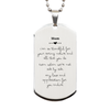 Engraved Silver Dog Tag for Mum - Enduring Love and Appreciation for Birthday, Christmas, and Veterans Day