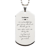 Godmom Engraved Silver Dog Tag - A Unique Token of Appreciation for Your Caring Nature and Unwavering Love, Perfect Gift for Godmom on Birthday, Holidays, Christmas, and Easter