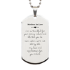 Mother In Law Engraved Silver Dog Tag - A Gift of Appreciation, Love, and Gratitude for All You Do on Christmas, Birthday, and Special Occasions