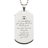 Engraved Silver Dog Tag for Dad - Expressing Gratitude and Love on Fathers Day and Christmas with this Unique Gift for Him