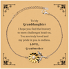 Granddaughter Bracelet Engraved with Inspirational Quote, Perfect Gift for Birthday, Christmas, Easter, or Graduation - Sunflower Bracelet for Granddaughter