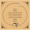 Sunflower Bracelet Niece Inspirational Gift for Birthday | Engraved Confidence and Love from Auntie | Meaningful Jewelry for Niece with Endless Pride and Support