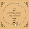 Unique Sunflower Bracelet for Niece - Engraved Inspirational Quote - Perfect Birthday Gift to Show Love and Confidence