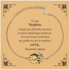 To My Nephew Engraved Sunflower Bracelet - Inspirational Gift for Nephew - Birthday, Christmas, Graduation - Show Your Nephew How Much You Love and Support Him - Perfect Specially for Him