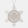 Snowflake Ornament Grandson Gift Birthday Christmas Engraved Inspirational Quote Love Nonno Bravery Confidence Endless Pride