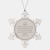 Snowflake Ornament Christmas Gift for Niece Hey Niece, find bravery, love from Uncle