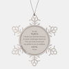 Snowflake Ornament Nephew Gift - Engraved Christmas Love from Auntie, Inspirational Confidence and Pride for the Holidays