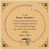 Bonus Daughter Sunflower Bracelet Engraved Inspirational Gift for Her Birthday - To My Bonus Daughter, You are Truly Loved. Show your Love and Pride with this Thoughtful and Unique Jewelry Piece Perfect for Christmas, Graduation, and More