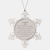 Grandma Snowflake Ornament Engraved Thankful Christmas Gift for Her