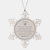 Grandma Snowflake Ornament Psalm 27:1 Inspirational Christmas Gift for Her