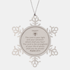 Engraved Snowflake Ornament Granny The Lord is your light and salvation, Christmas Hope and Confidence for Grandmas Tree