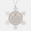 Snowflake Ornament Grandma - Engraved Inspirational Christmas Gift - The Lord is Your Light and Salvation - Biblical Holiday Decor for Grandmas Confidence and Hope