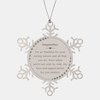 Snowflake Ornament Stepmother Appreciation Gift - Thankful for Your Caring Nature and Love, Christmas Holiday Winter Decoration for Bonus mom