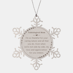 Snowflake Ornament Unbiological Mom Appreciation Gift Christmas