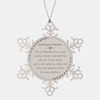 Unbiological Mother Snowflake Ornament - My Love and Appreciation Endures Unique Gift for Christmas and Holidays - Caring Nature, Thankful, Engraved Keepsake