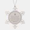 Gigi Snowflake Ornament Engraved with Psalm 27:1 Inspirational Christmas Gift for Her