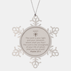 Snowflake Ornament Aunty Psalm 27:1 Engraved Inspirational Gift for Christmas, Birthday, Holidays - Aunty, The Lord is your light and salvation, dont be afraid