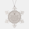 Snowflake Ornament Bonus Mom Psalm 27:1 Inspirational Holiday Gift for Mother's Day, Christmas, and Graduation - Engraved Keepsake of Love and Light