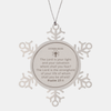 Snowflake Ornament Other Mom Psalm 27:1 Engraved Hope for Christmas Decoration