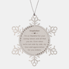 Snowflake Ornament for Stepfather - Show Your Appreciation with this Engraved Christmas Gift for Stepfather - Thank You for your Caring Nature and Support