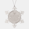 Snowflake Ornament for Husband - Engraved Christmas Gift to Show Appreciation for His Caring Nature and Support