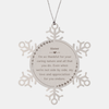 Unique Snowflake Ornament for Sister - Love and Appreciation Endures - Christmas Gift with Engraved Message of Gratitude and Hope