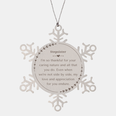 Snowflake Ornament Stepsister Im Grateful for Your Caring Nature Christmas Gift