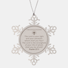 Snowflake Ornament for Unbiological Daughter: The Lord is Your Light and Salvation, Inspirational Christmas Gift for Stepdaughter, Family Love and Hope Decor
