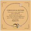 Sunflower Bracelet Unbiological Mother Bracelet Always Remember Inspirational Jewelry Gift for Her Mothers Day Birthday Graduation Confidence Hope