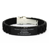 Unique Advisor Black Glidelock Clasp Bracelet - Confidence and Hope Gift for Graduates, Birthday, and Veterans Day