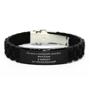 Engraved Black Glidelock Bracelet Bailiff Confidence Gift for Graduation, Christmas, Birthday - Im not a miracle worker, but I am Bailiff, so close enough