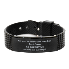 Executive Black Shark Mesh Bracelet - Confidence and Elegance for Special Occasions