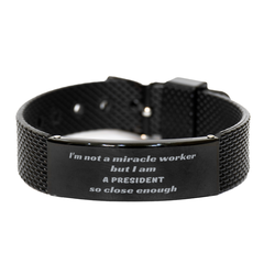 President Black Shark Mesh Bracelet - The Perfect Gift for any Occasion, President Approved and Unique