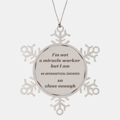 Uniquely Engraved Aeronautical Engineer Snowflake Ornament - Perfect Christmas Gift for Aviation Enthusiasts