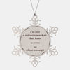 Author Snowflake Ornament Im Not a Miracle Worker, But I Am Author Inspirational Christmas Gift for Writers and Book Lovers