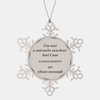 Claims Adjuster Snowflake Ornament - Im not a miracle worker, but close enough - Perfect Christmas Gift for Confidence and Hope