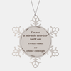 Snowflake Ornament Fitness Trainer - Im not a miracle worker, but I am close enough for Christmas gift and Holidays