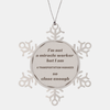 Transportation Manager Snowflake Ornament - Im no miracle worker, but I am Transportation Manager, so close enough for Christmas Decor, Office Desk, and Holiday Gifts