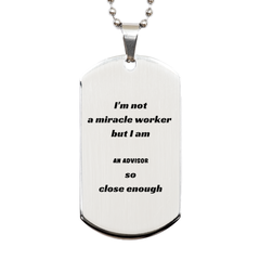 Advisor Engraved Silver Dog Tag for Graduation Hope and Confidence