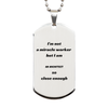 Architect Engraved Silver Dog Tag: Confidence, Birthday, Veterans Day Gift