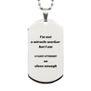 Flight Attendant Dog Tag - Im not a miracle worker, but I am so close - Perfect Gift for Birthday, Christmas, Graduation, and Veterans Day