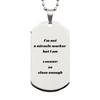 Unique Machinist Silver Dog Tag Engraved Inspirational Gift for Him