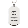Nuclear Scientist Engraved Silver Dog Tag - Inspirational Gift for Graduation, Birthday, and Holidays