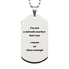 Rancher Engraved Silver Dog Tag for an Inspirational Feeling on Graduation Day