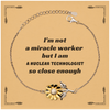 Unique Sunflower Bracelet for Nuclear Technologist - Confidence, Graduation Gift