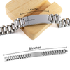 Godson Stainless Steel Ladder Bracelet Engraved Inspirational Gift for Birthday or Graduation - To My Godson, Love, Godmother - Show Your Confidence and Bravery in Life
